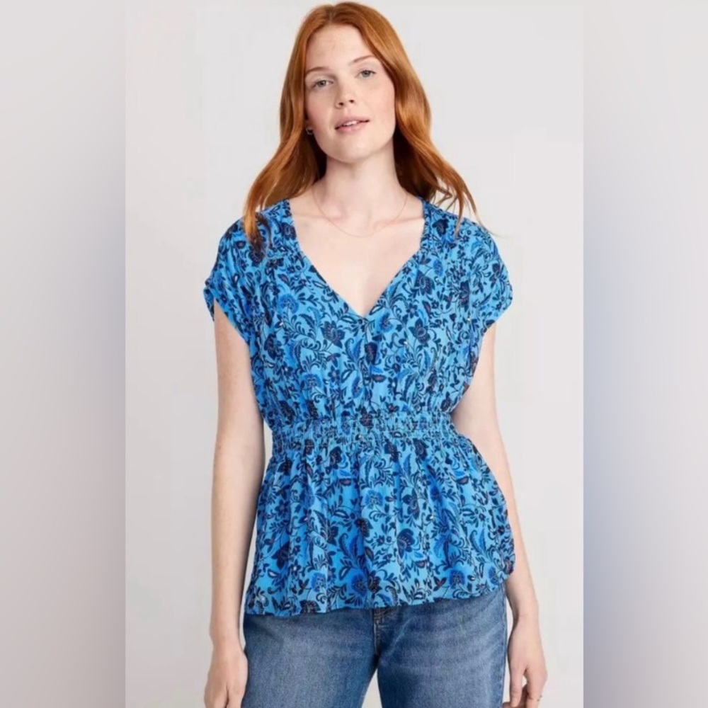 3/$20! Old Navy Waist-Defined Printed Dolman-Sleeve Top